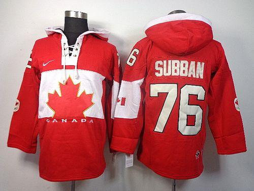 Team Canada Olympic #76 P.K Subban Red Sawyer Hooded Sweatshirt NHL Jersey Team Canada Olympic #76 P.K Subban Red Sawyer Hooded Sweatshirt NHL Jersey