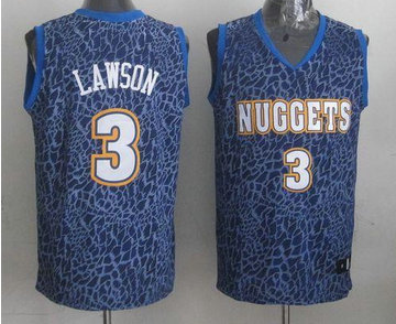 Denver Nuggets #3 Ty Lawson Dark Blue Crazy Light NBA Jersey