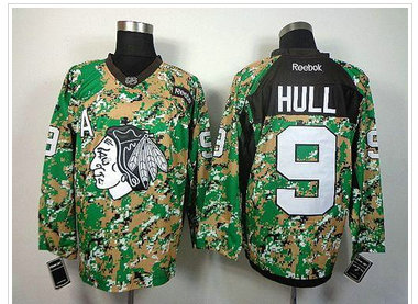 Chicago Blackhawks #9 Bobby Hull Camo Veterans Day Practice NHL Jersey Chicago Blackhawks #9 Bobby Hull Camo Veterans Day Practice NHL Jersey