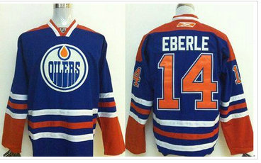 Edmonton Oilers #14 Jordan Eberle Stitched Light Blue NHL Jersey