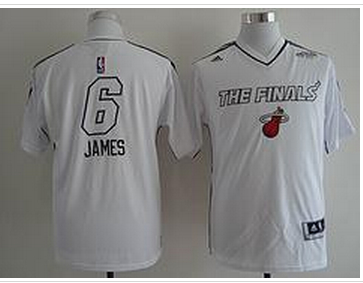 nba miami heat #6 james all white(2014 champions)