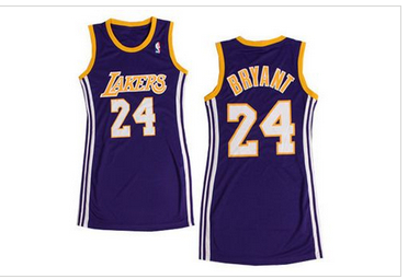 Women NBA Lakers #24 Kobe Bryant Purple Stitched NBA Jersey