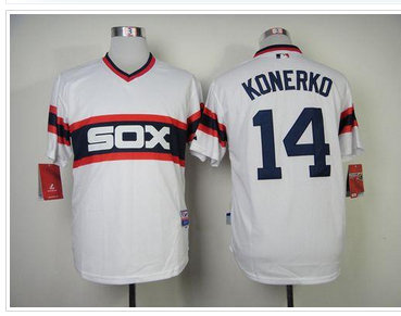 Chicago White Sox #14 Paul Konerko White Home Cool Base Baseball Jersey