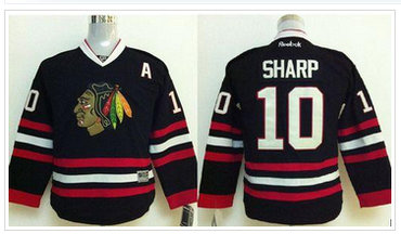 Youth NHL Chicago Blackhawks #10 Patrick Sharp Black Jersey