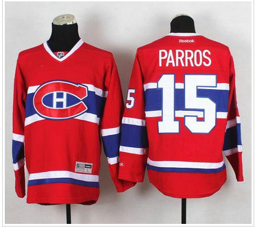 Montreal Canadiens #15 George Parros Red Home Stitched NHL Jersey Montreal Canadiens #15 George Parros Red Home Stitched NHL Jersey