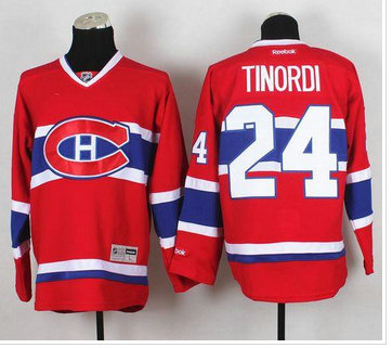 Montreal Canadiens #24 Jarred Tinordi Red Home Stitched NHL Jersey