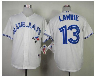 Toronto Blue Jays #13 Brett Lawrie White Home Cool Base 2012 Stitched Baseball Jersey