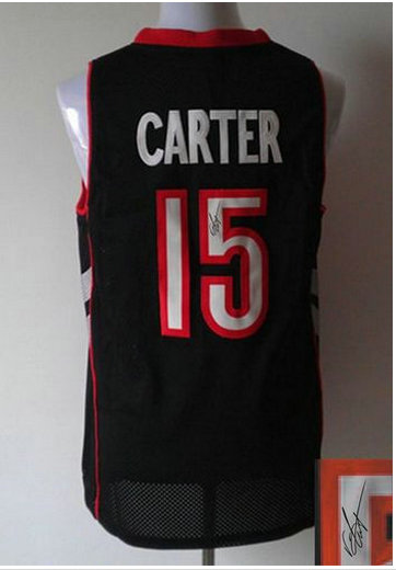Toronto Raptors Revolution 30 Autographed #15 Vince Carter Black-Purple Stitched NBA Jersey