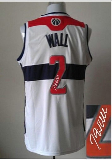 Washington Wizards Revolution 30 Autographed #2 John Wall White Stitched NBA Jersey