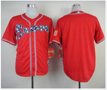 Atlanta Braves Blank Red Cool Base Stitched Baseball Jersey