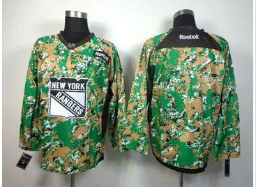 New York Rangers Blank Camo Veterans Day Practice NHL Jersey