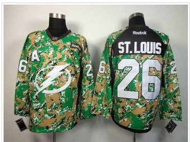 Tampa Bay Lightning #26 Martin St.Louis Camo Veterans Day Practice NHL Jersey Tampa Bay Lightning #26 Martin St.Louis Camo Veterans Day Practice NHL Jersey
