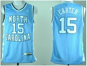 North Carolina #15 Vince Carter Blue Stitched NCAA Jersey