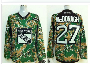New York Rangers #27 Ryan McDonagh Camo Veterans Day Practice Stitched NHL Jersey New York Rangers #27 Ryan McDonagh Camo Veterans Day Practice Stitched NHL Jersey