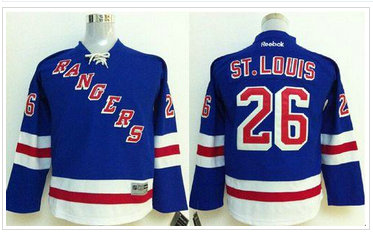 Youth NHL New York Rangers #26 Martin St.Louis Blue Home NHL Jersey Youth NHL New York Rangers #26 Martin St.Louis Blue Home NHL Jersey