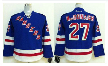 Youth NHL New York Rangers #27 Ryan McDonagh Blue Home NHL Jersey Youth NHL New York Rangers #27 Ryan McDonagh Blue Home NHL Jersey
