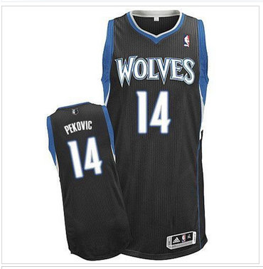 Revolution 30 Minnesota Timberwolves #14 Nikola Pekovic Black Stitched NBA Jersey