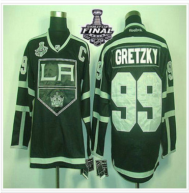 Los Angeles Kings #99 Wayne Gretzky Black Ice 2014 Stanley Cup Finals Stitched NHL Jersey