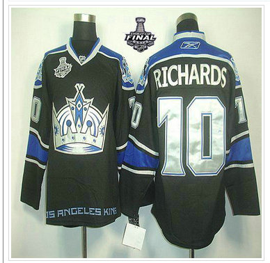 Los Angeles Kings #10 Mike Richards Black Third 2014 Stanley Cup Finals Stitched NHL Jersey