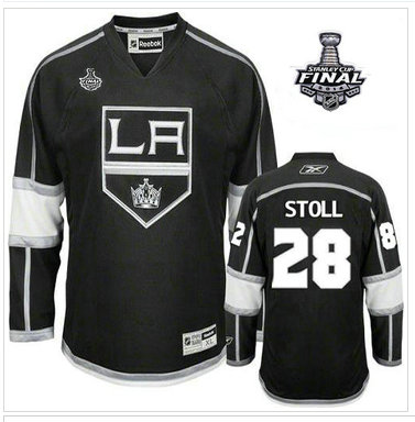 Los Angeles Kings #28 Jarret Stoll Black Home 2014 Stanley Cup Finals Stitched NHL Jersey