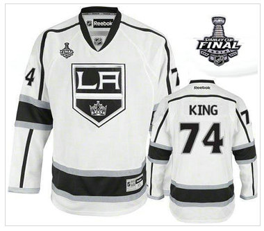 Los Angeles Kings #74 Dwight King White Road 2014 Stanley Cup Finals Stitched NHL Jersey Los Angeles Kings #74 Dwight King White Road 2014 Stanley Cup Finals Stitched NHL Jersey