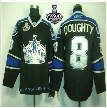 Los Angeles Kings #8 Drew Doughty Black Third 2014 Stanley Cup Finals Stitched NHL Jersey