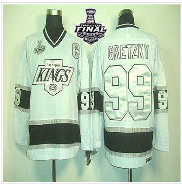 Los Angeles Kings #99 Wayne Gretzky White CCM Throwback 2014 Stanley Cup Finals Stitched NHL Jersey Los Angeles Kings #99 Wayne Gretzky White CCM Throwback 2014 Stanley Cup Finals Stitched NHL Jersey