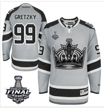 Los Angeles Kings #99 Wayne Gretzky Grey 2014 Stadium Series Stanley Cup Finals Stitched NHL Jersey