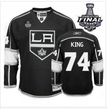 Los Angeles Kings #74 Dwight King Black Home 2014 Stanley Cup Finals Stitched NHL Jersey Los Angeles Kings #74 Dwight King Black Home 2014 Stanley Cup Finals Stitched NHL Jersey