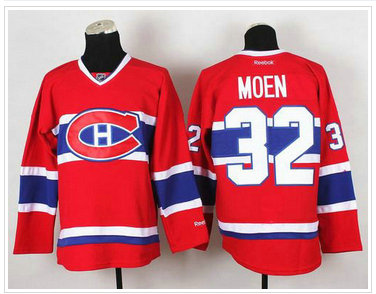 Montreal Canadiens #32 Travis Moen Red Stitched NHL Jersey