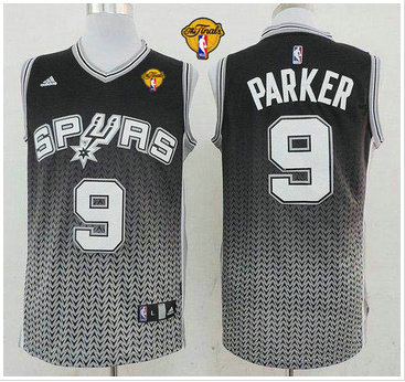 San Antonio Spurs #9 Tony Parker Black Resonate Fashion Swingman Finals Patch Stitched NBA Jersey San Antonio Spurs #9 Tony Parker Black Resonate Fashion Swingman Finals Patch Stitched NBA Jersey