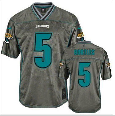 Youth Jacksonville Jaguars #5 Blake Bortles Grey NFL Elite Vapor Jersey