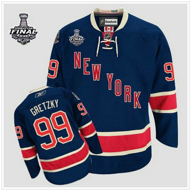 New York Rangers #99 Wayne Gretzky Dark Blue 85TH Third With 2014 Stanley Cup Finals NHL Jersey New York Rangers #99 Wayne Gretzky Dark Blue 85TH Third With 2014 Stanley Cup Finals NHL Jersey