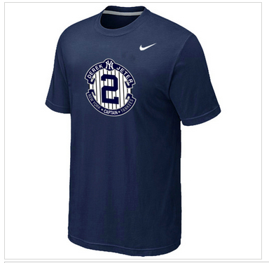 New Derek Jeter New York Yankees Official Final Season Commemorative Logo T-Shirt Dark blue