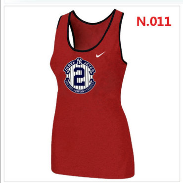 New Derek Jeter New York Yankees Official Final Season Commemorative Logo stretch Tank Top Red New Derek Jeter New York Yankees Official Final Season Commemorative Logo stretch Tank Top Red