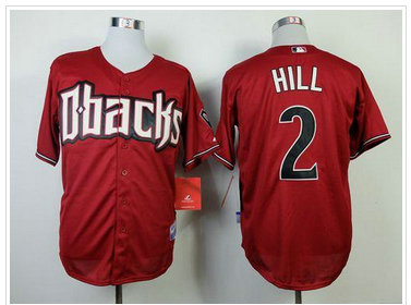 Arizona Diamondbacks #2 Aaron Hill Red Cool Base Stitched Baseball Jersey