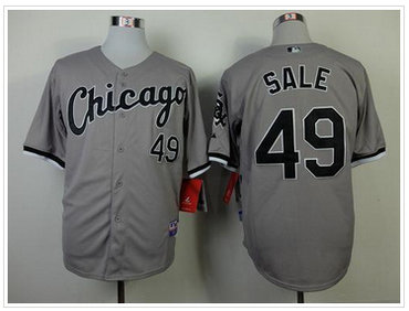 Chicago White Sox #49 Chris Sale Grey Cool Base Stitched Baseball Jerseys