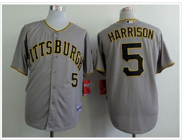 Pittsburgh Pirates #5 Josh Harrison Grey Cool Base Stitched Baseball Jersey