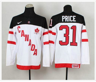 Olympic CA. #31 Carey Price White 100th Anniversary Stitched NHL Jersey