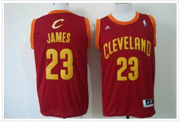 Revolution 30 Cavaliers #23 LeBron James Red Road Stitched NBA Jersey