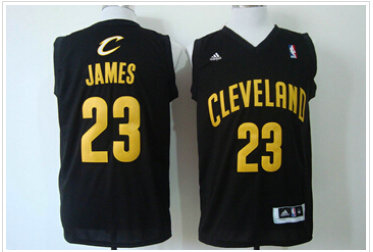 Cavaliers #23 LeBron James Black Fashion Stitched NBA Jersey