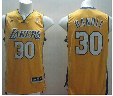 Revolution 30 Lakers #30 Julius Randle Gold Stitched NBA Jersey