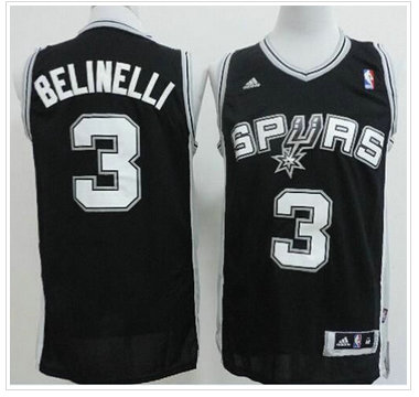 San Antonio Spurs #3 Marco Belinelli black Revolution 30 Jersey