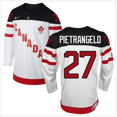Olympic CA. #27 Alex Pietrangelo White 100th Anniversary Stitched NHL Jersey