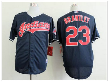 Cleveland Indians #23 Michael Brantley Navy Blue Cool Base Stitched Baseball Jersey Cleveland Indians #23 Michael Brantley Navy Blue Cool Base Stitched Baseball Jersey