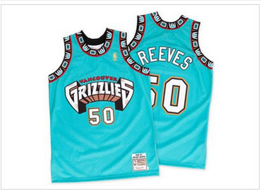 Memphis Grizzlies #50 Bryant Reeves Green Hardwood Classics Throwback Stitched NBA Jersey