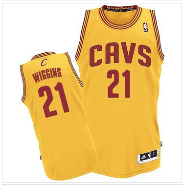 Revolution 30 Cleveland Cavaliers #21 Andrew Wiggins Yellow Alternate Stitched NBA Jersey