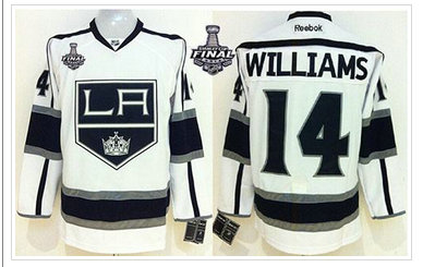 Los Angeles Kings #14 Justin Williams White 2014 Stanley Cup Finals Jersey