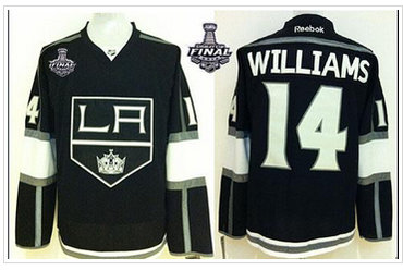 Los Angeles Kings #14 Justin Williams Black 2014 Stanley Cup Finals NHL Jersey