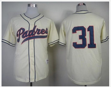 San Diego Padres #31 Dave Winfield Cream 1948 Turn Back The Clock Baseball Jersey